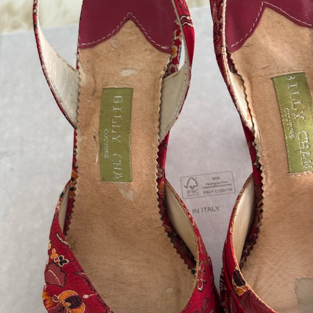 Billy Chan Couture Red Peep Toe Stilettos - Picture 12 of 14